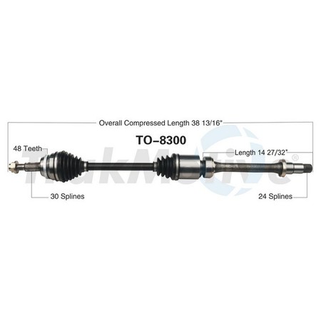 SURTRACK AXLE Cv Axle Shaft, To-8300 TO-8300